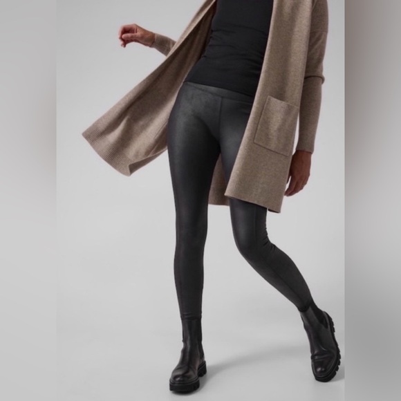 Athleta Pants - Athleta Delancey Gleam Tight Leggings Black Sz L NWOT